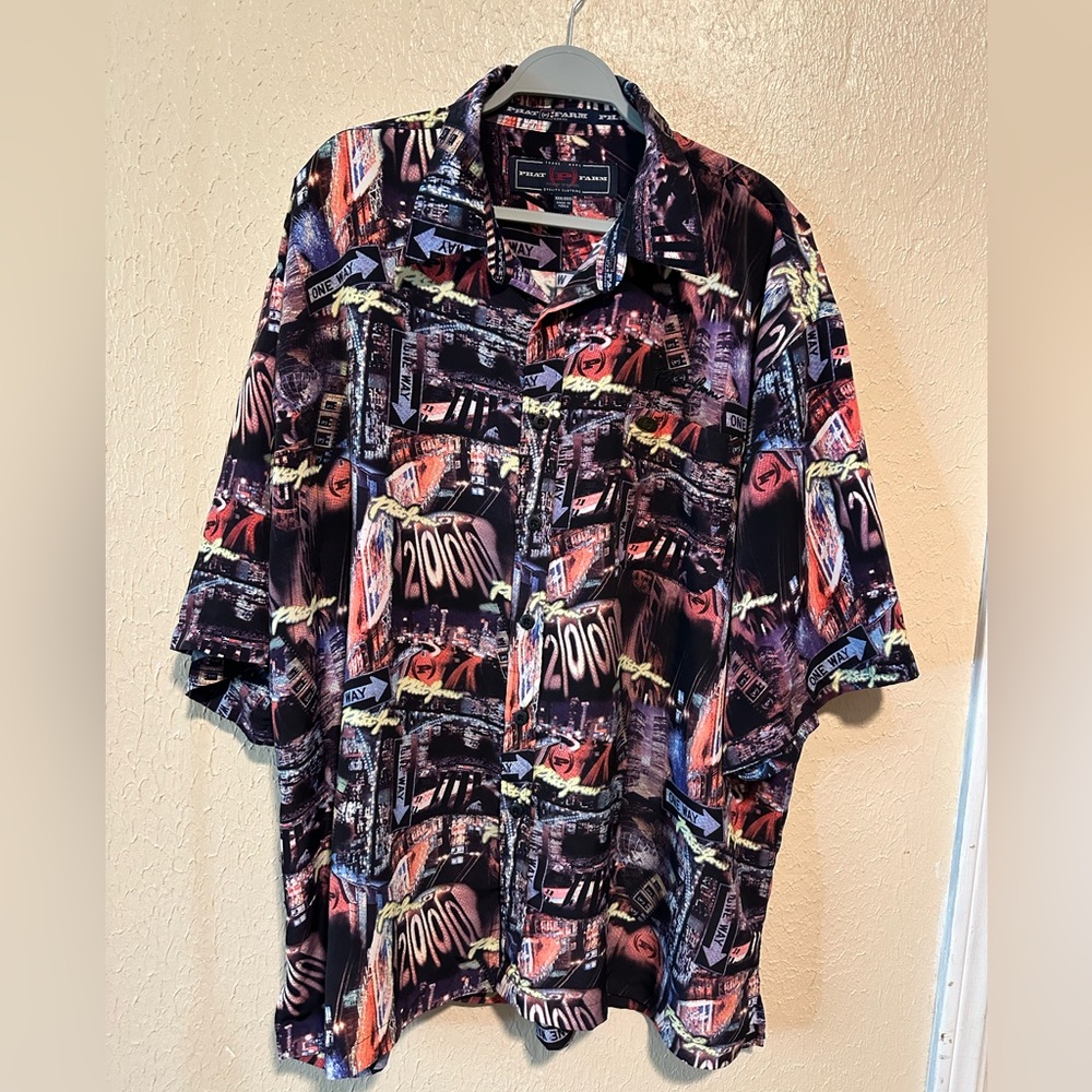Phat Farm Y2K 2000 Vintage‎ Button Up Shortsleeve Size XXXL